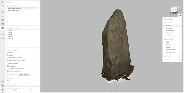 Runestone in 3D processed using artec Leo