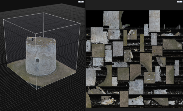 Medieval Tower of Sundre displayed in reality capture