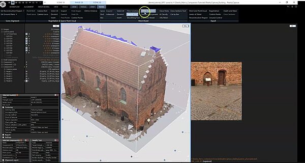 historical building processed using reality capture