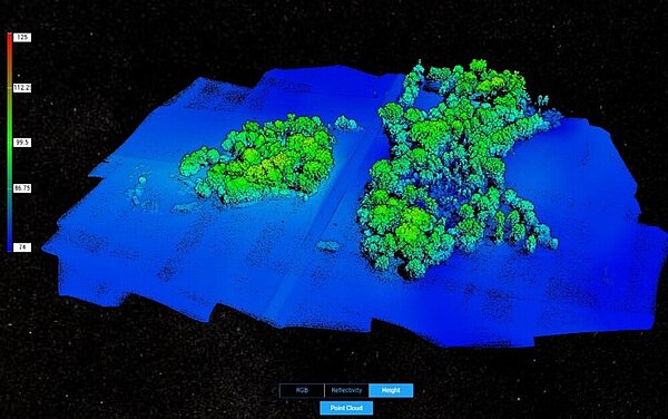 workflow of Lidar datasets processed in DJI terra