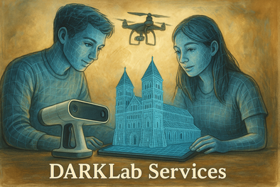 Image displaying two researchers planning a service  using 3D technology