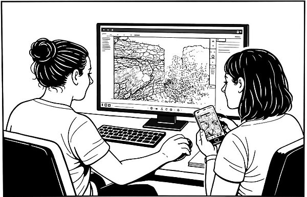 the image displais researchers postprocessing data