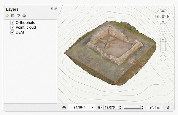 3D trench visualized in a 3DGIS platform