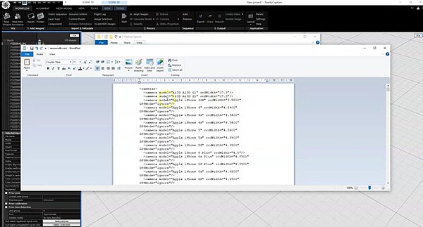 Reality capture instructions-extending cameras'database