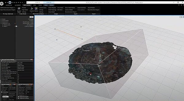 Archaeological artefact processed using reality capture